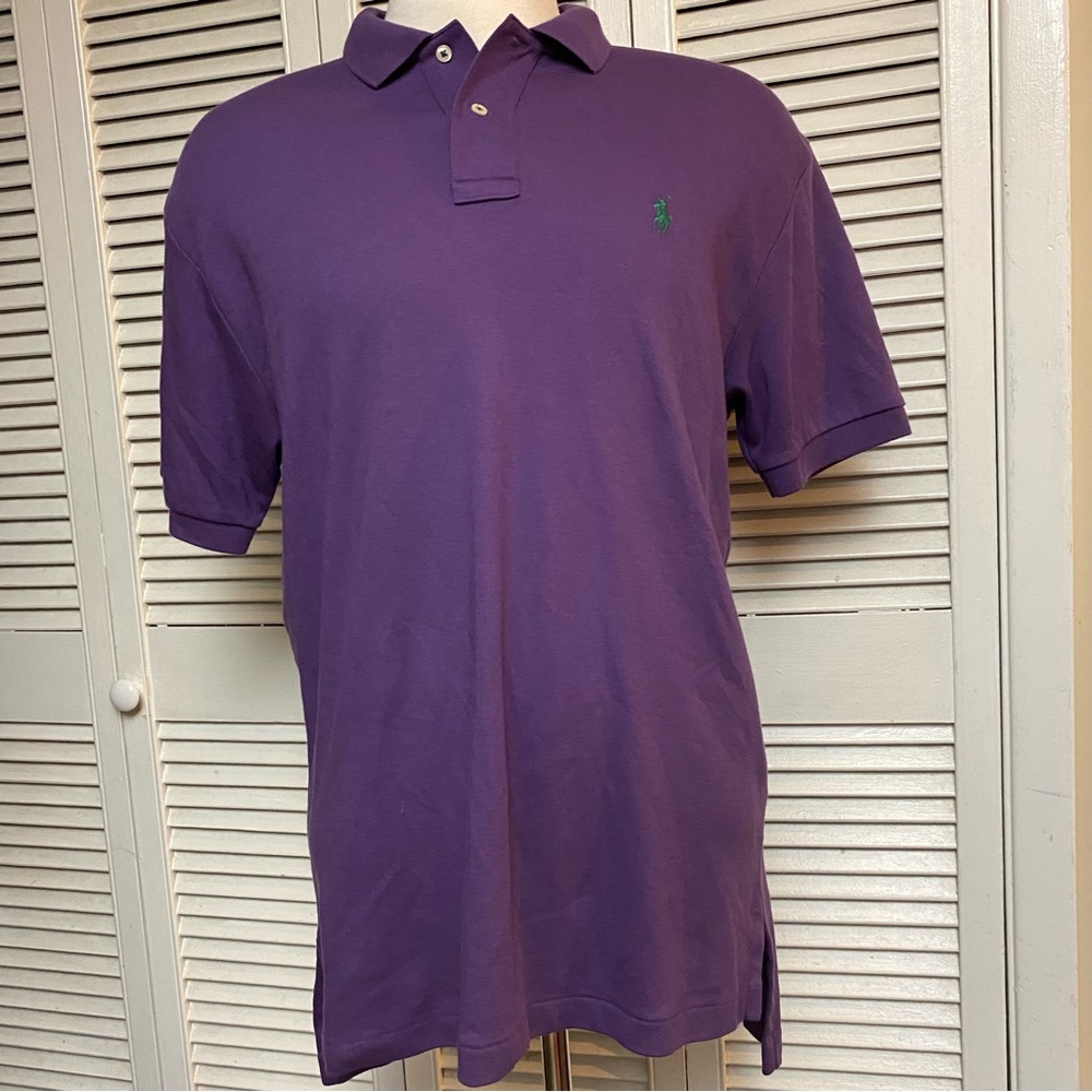 Polo By Ralph Lauren Size Medium Purple Cotton Polo